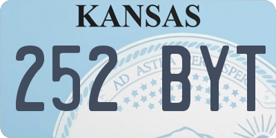 KS license plate 252BYT