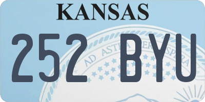 KS license plate 252BYU