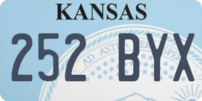 KS license plate 252BYX