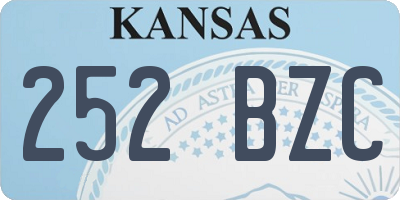 KS license plate 252BZC