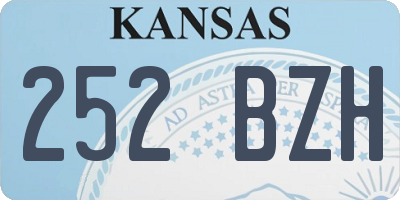 KS license plate 252BZH
