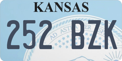 KS license plate 252BZK