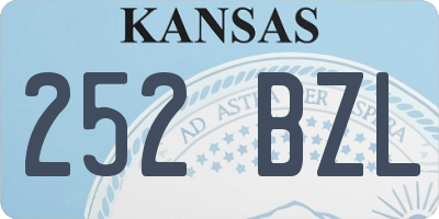 KS license plate 252BZL