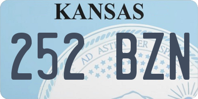 KS license plate 252BZN