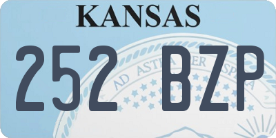 KS license plate 252BZP