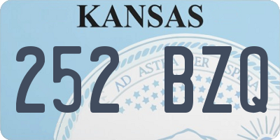 KS license plate 252BZQ