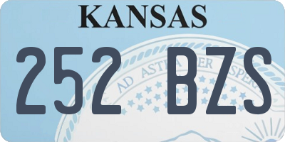 KS license plate 252BZS