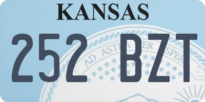 KS license plate 252BZT