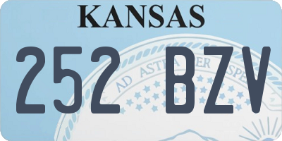 KS license plate 252BZV