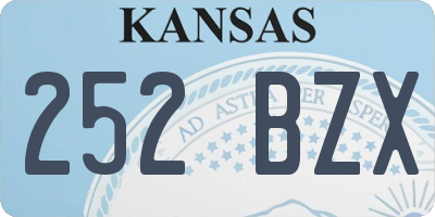 KS license plate 252BZX