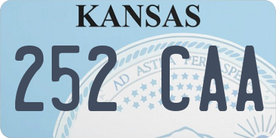 KS license plate 252CAA