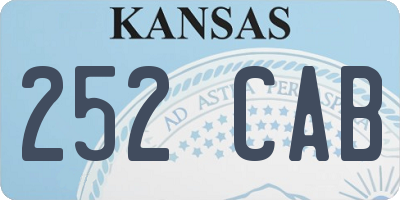KS license plate 252CAB