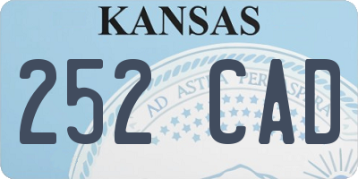KS license plate 252CAD