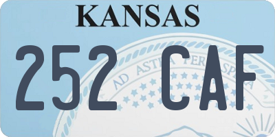 KS license plate 252CAF