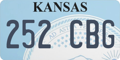 KS license plate 252CBG