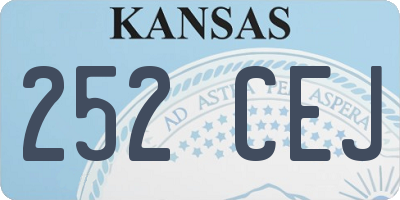 KS license plate 252CEJ