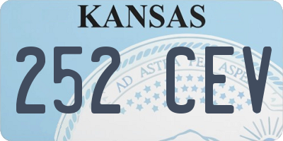 KS license plate 252CEV