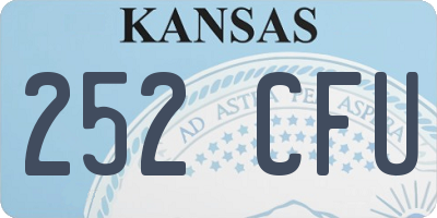 KS license plate 252CFU