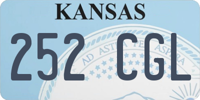 KS license plate 252CGL
