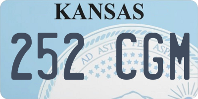 KS license plate 252CGM