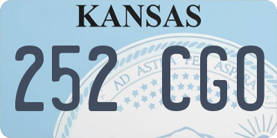 KS license plate 252CGO