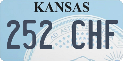KS license plate 252CHF