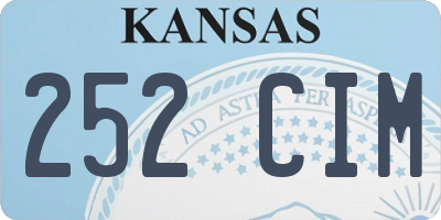 KS license plate 252CIM