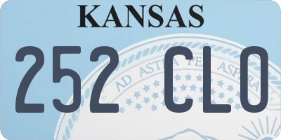 KS license plate 252CLO