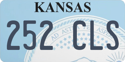 KS license plate 252CLS
