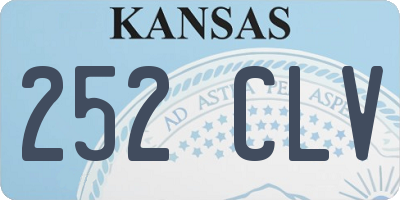 KS license plate 252CLV