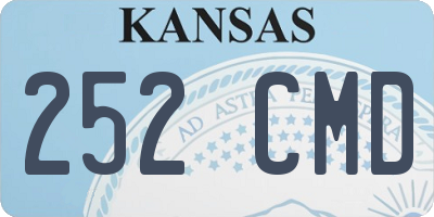 KS license plate 252CMD