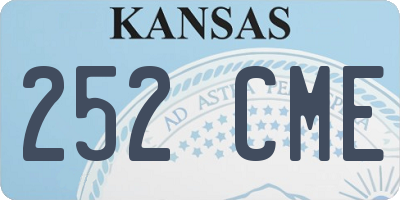KS license plate 252CME