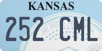 KS license plate 252CML