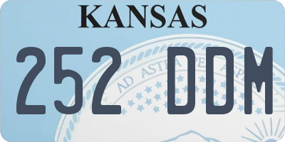 KS license plate 252DDM