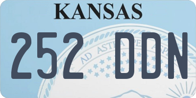 KS license plate 252DDN