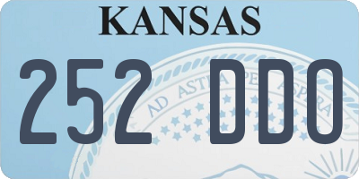 KS license plate 252DDO