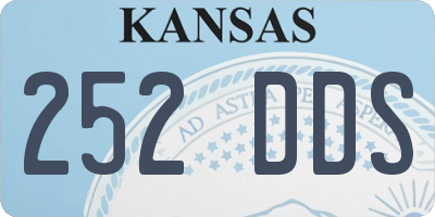KS license plate 252DDS