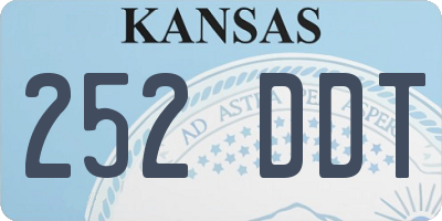 KS license plate 252DDT