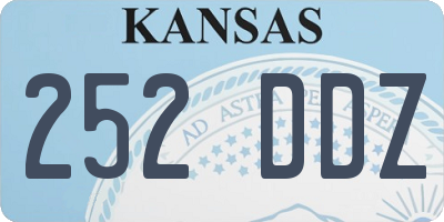 KS license plate 252DDZ