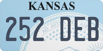 KS license plate 252DEB