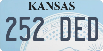KS license plate 252DED