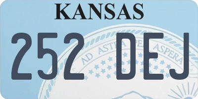 KS license plate 252DEJ