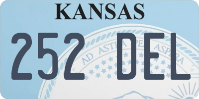 KS license plate 252DEL