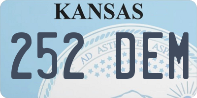 KS license plate 252DEM