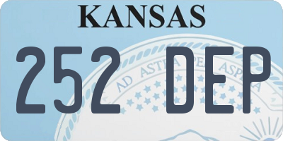 KS license plate 252DEP