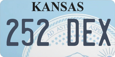 KS license plate 252DEX