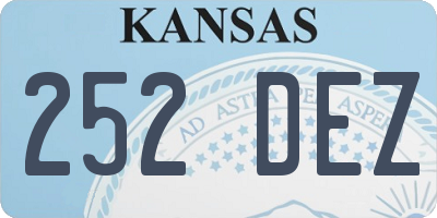 KS license plate 252DEZ