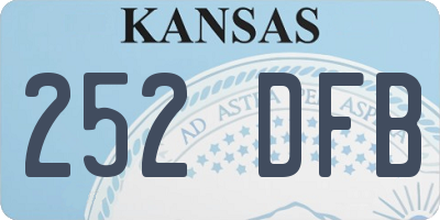 KS license plate 252DFB