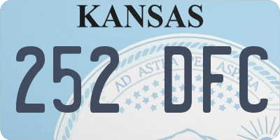 KS license plate 252DFC
