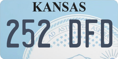 KS license plate 252DFD